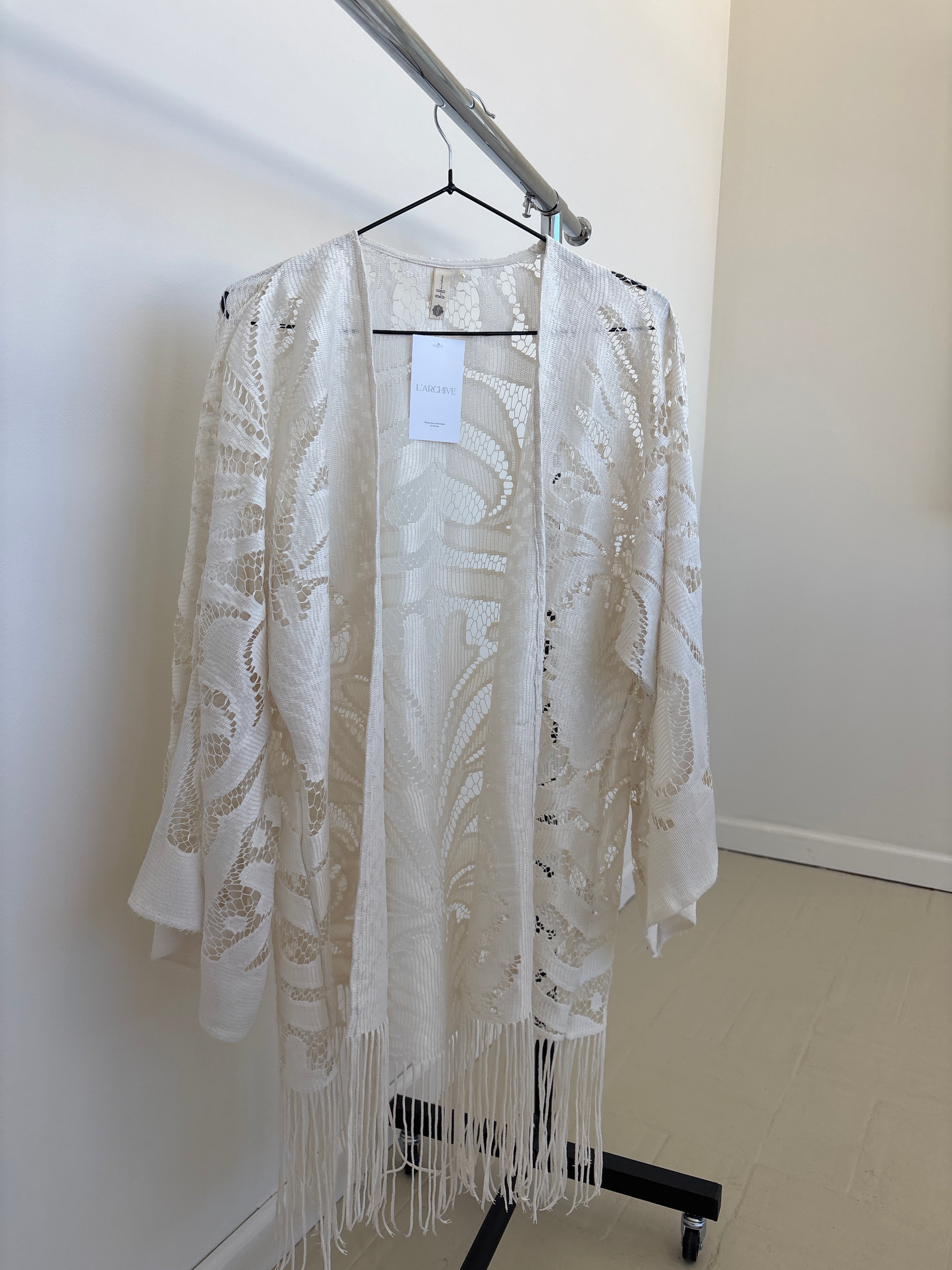PONCHO INDIAN BLANCO