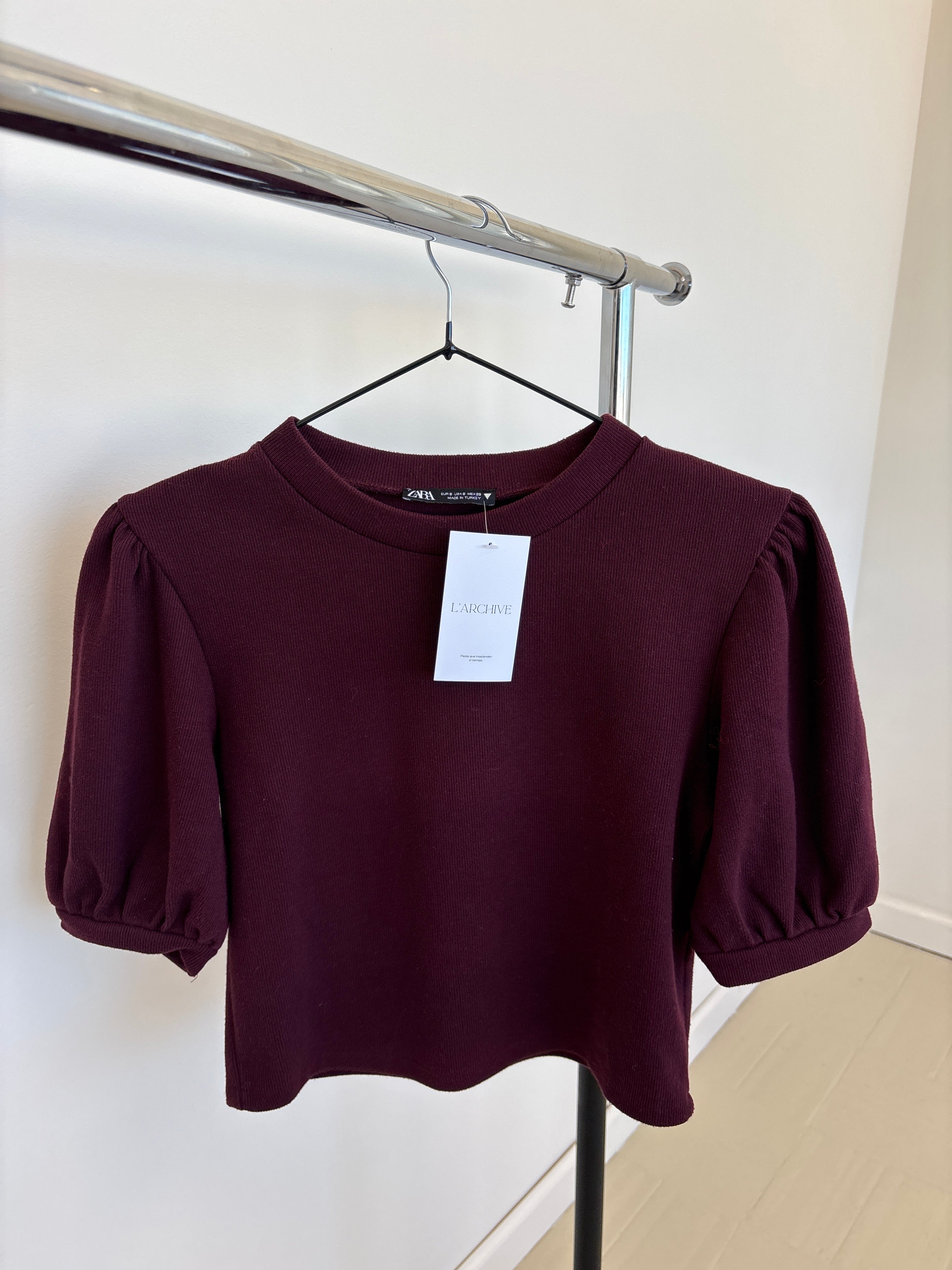TOP ZARA BORDÓ