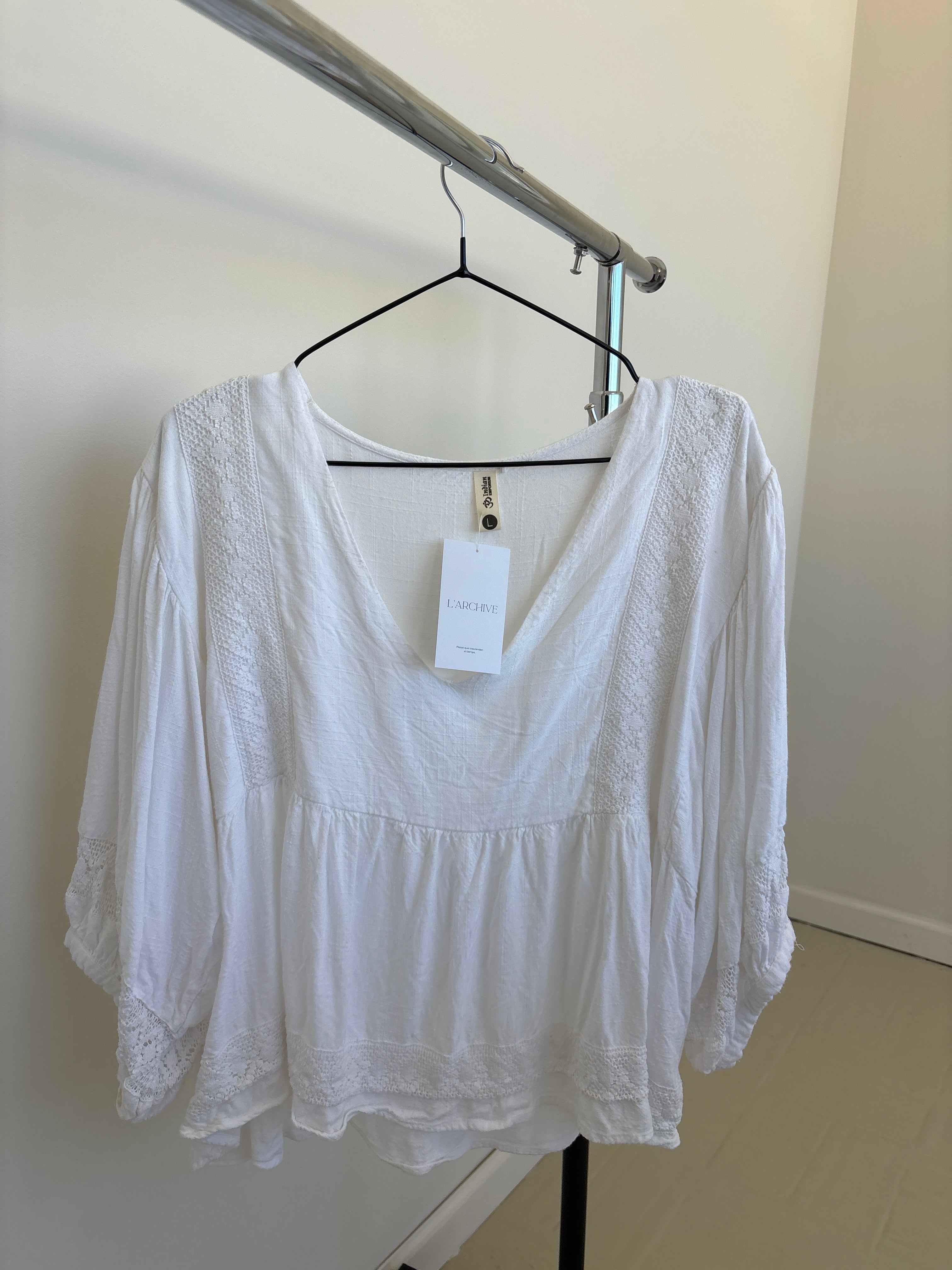 BLUSA INDIAN BLANCA