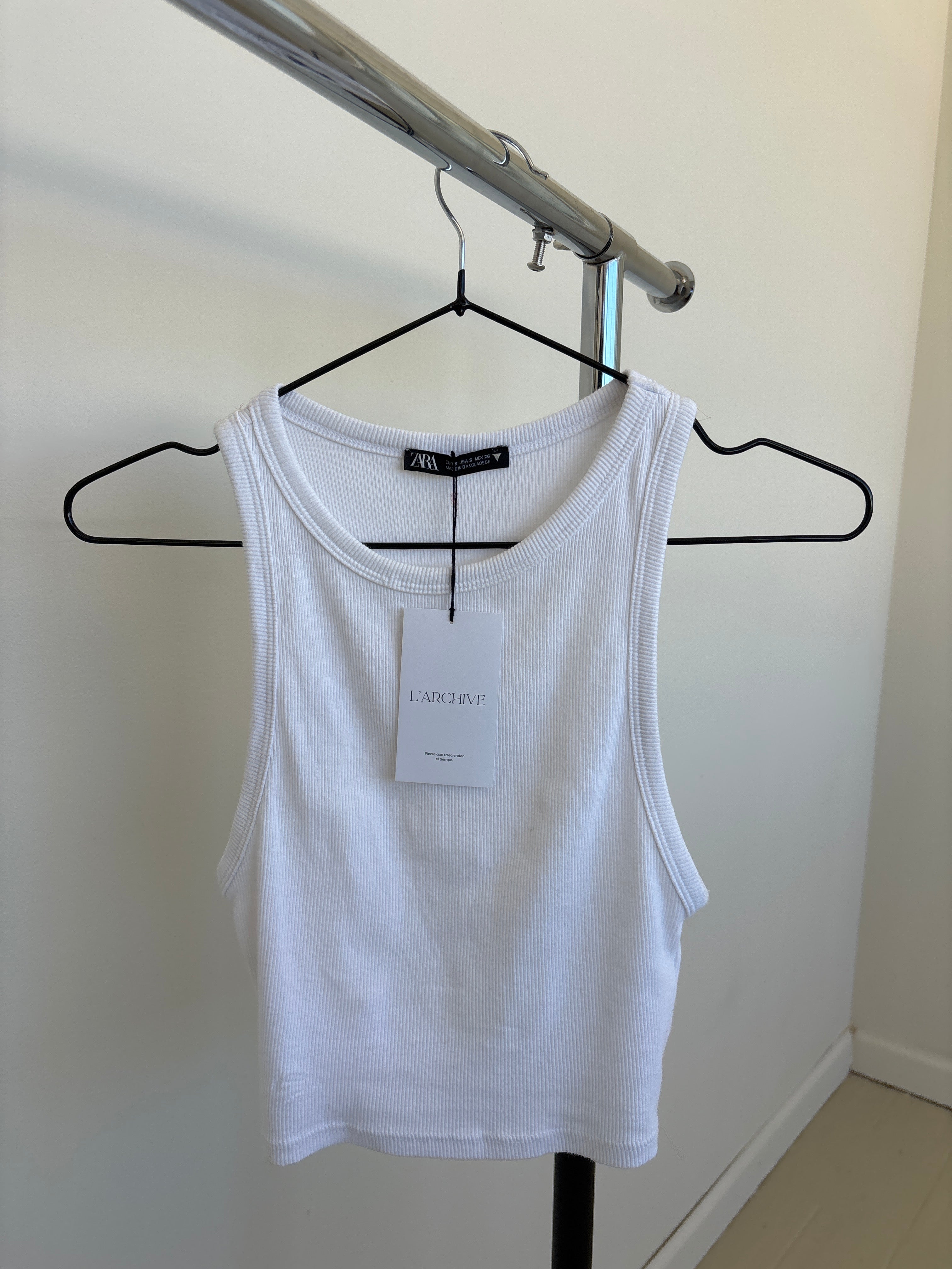 TOP ZARA BLANCO