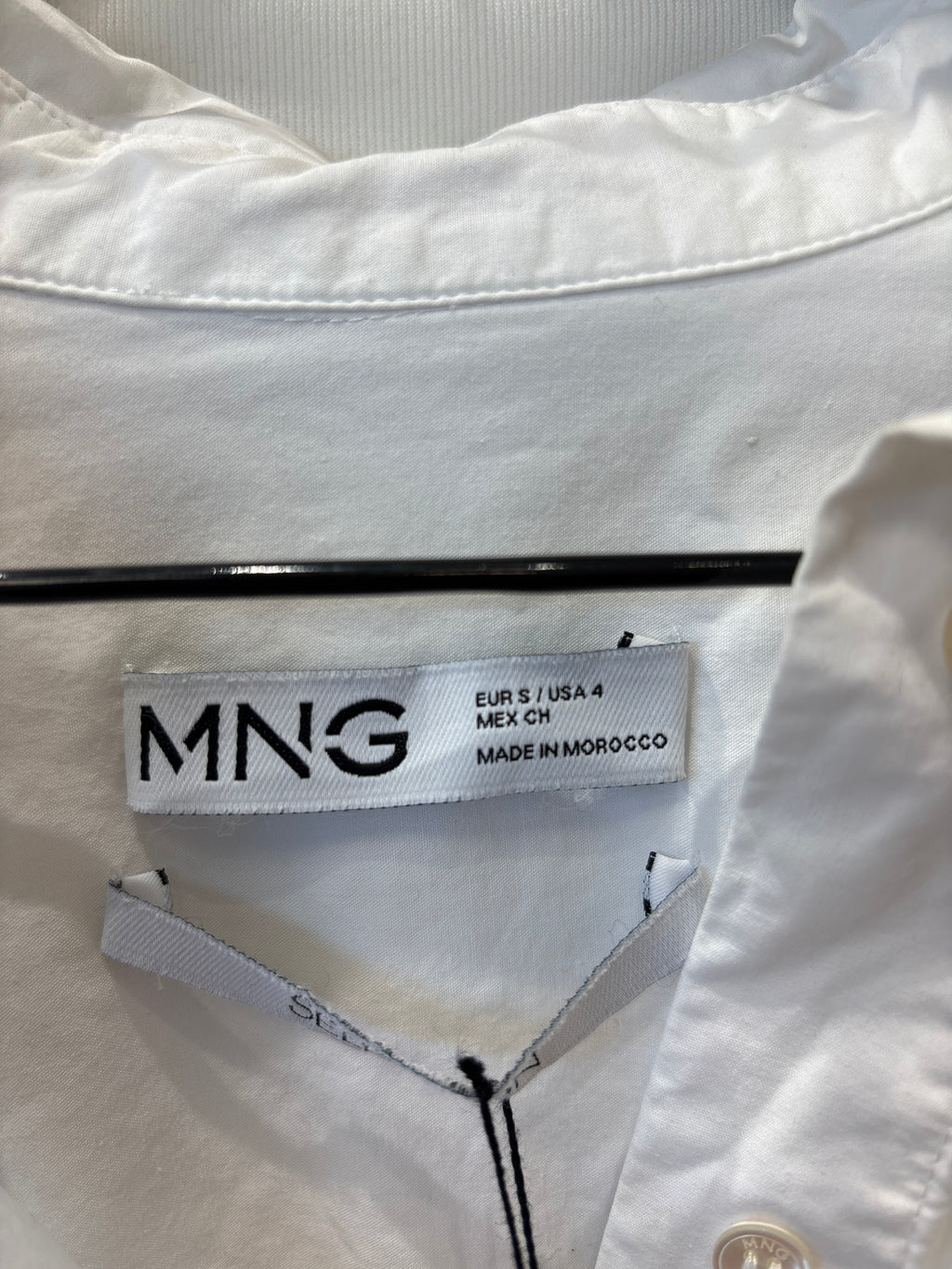 Camisa Mango algodón blanca