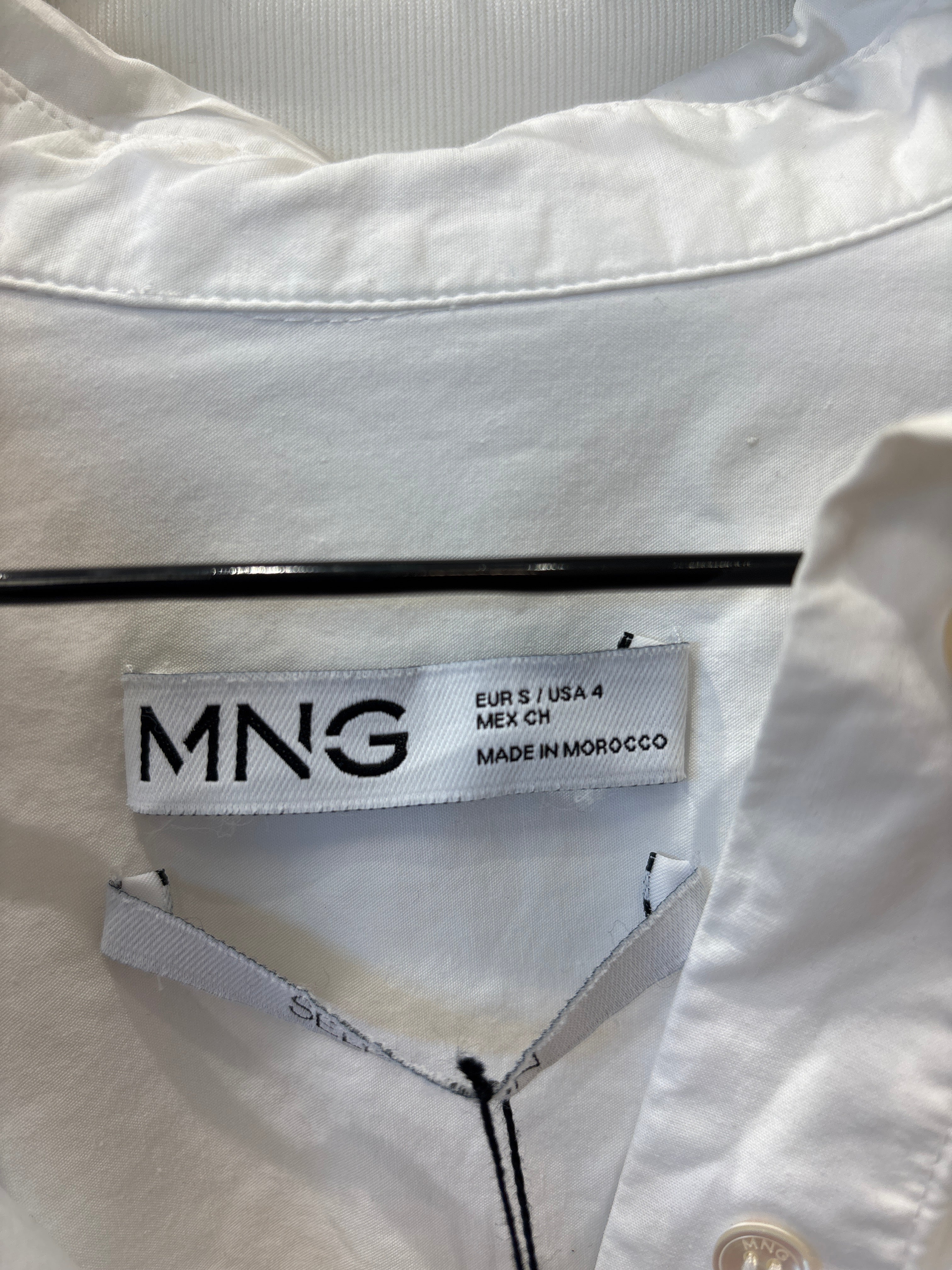 Camisa Mango algodón blanca