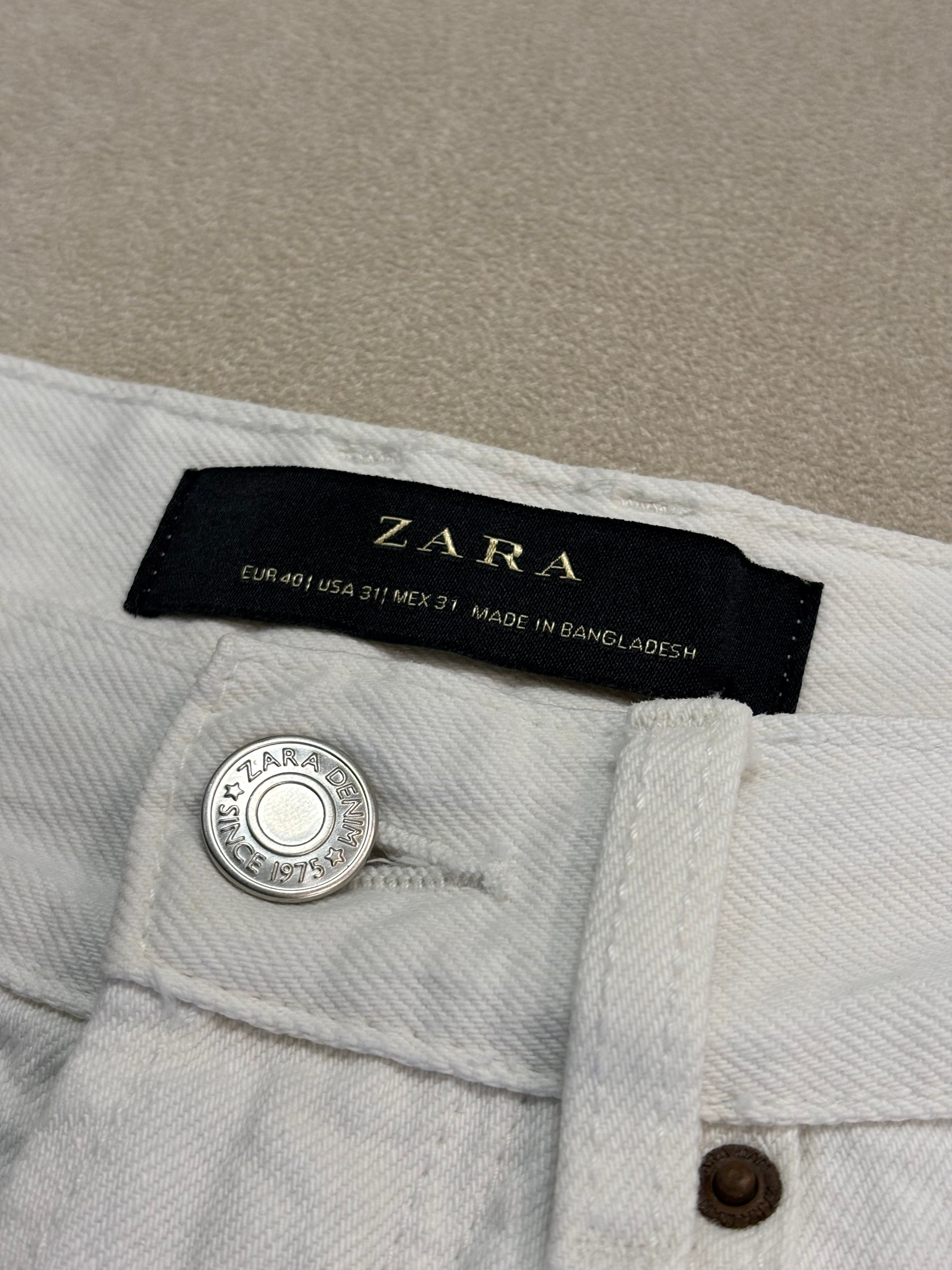 PANTALON JEAN BLANCO ZARA