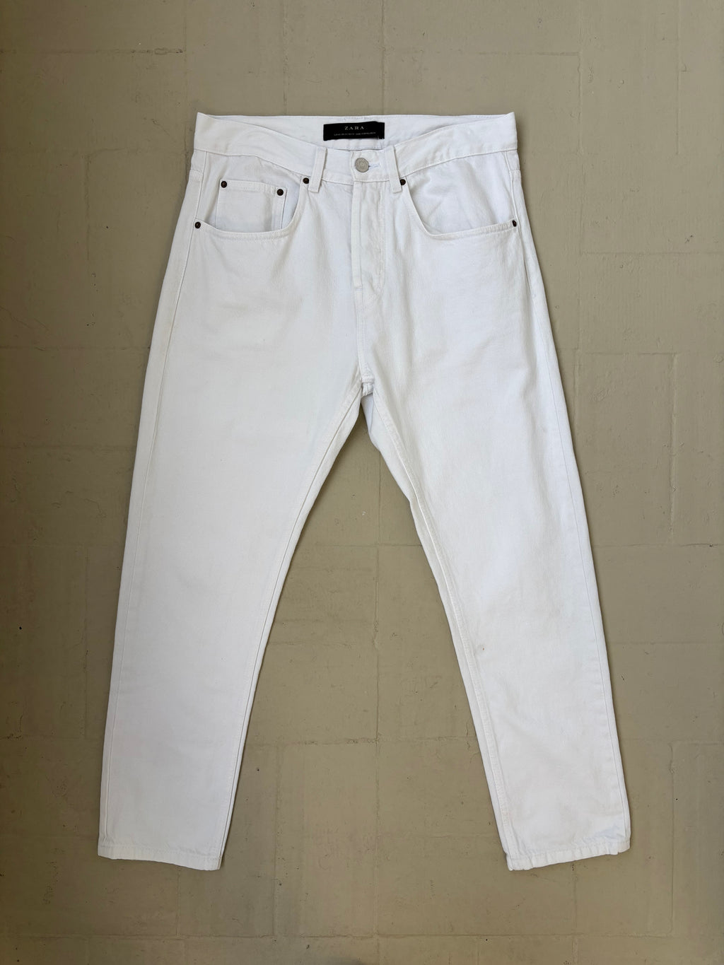 PANTALON JEAN BLANCO ZARA