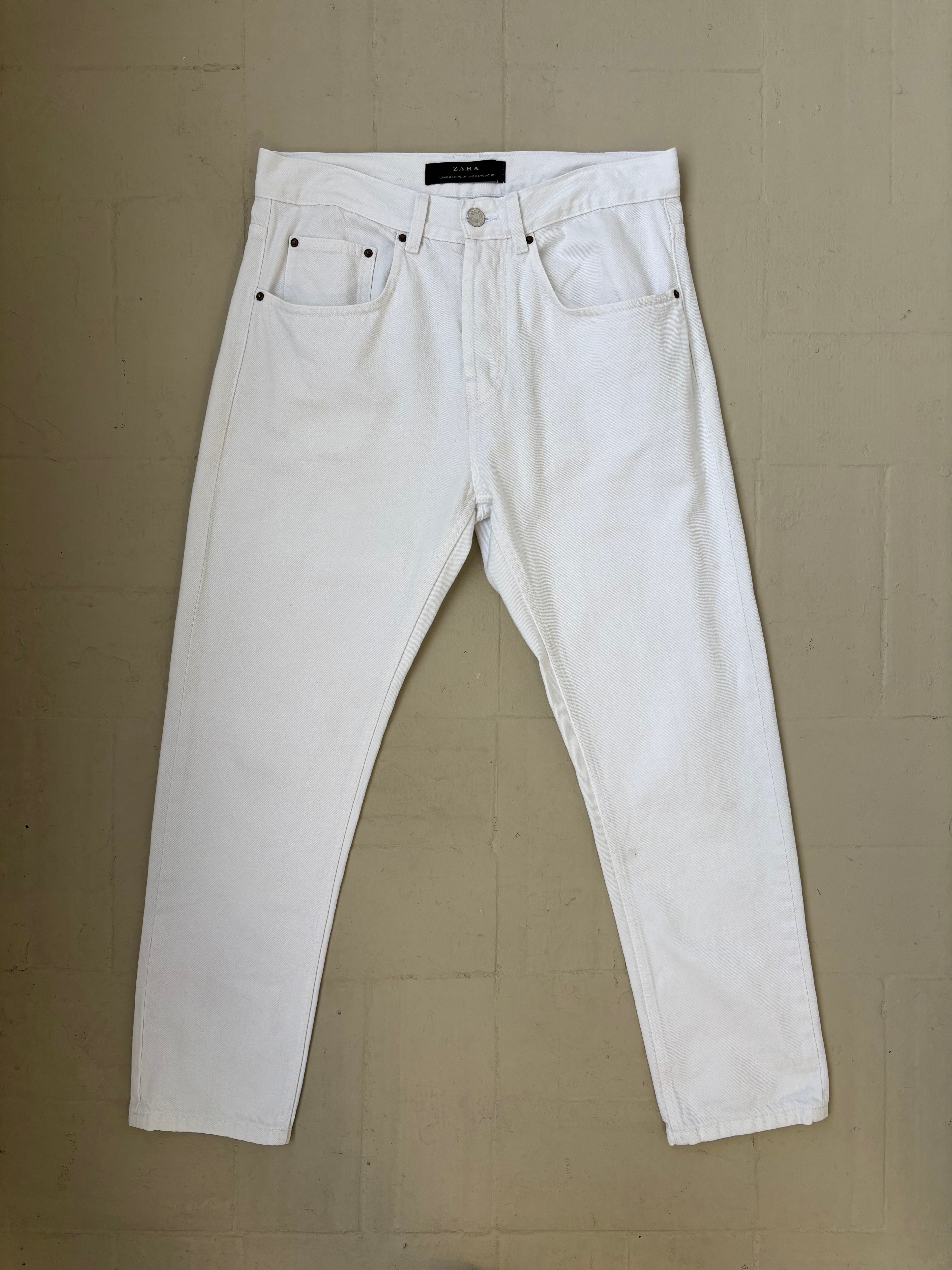 PANTALON JEAN BLANCO ZARA