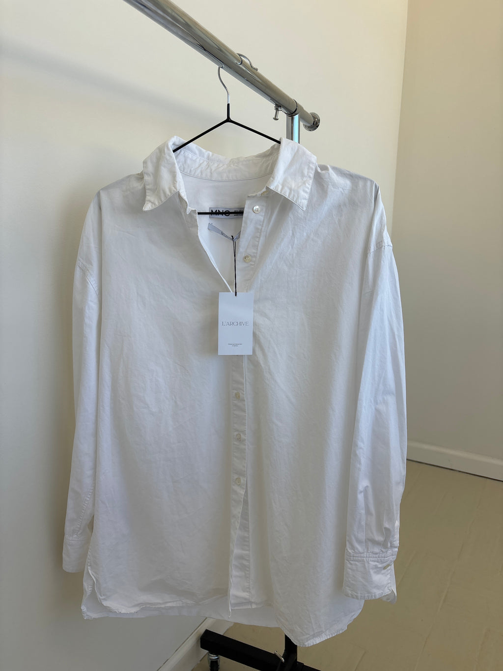 Camisa Mango algodón blanca