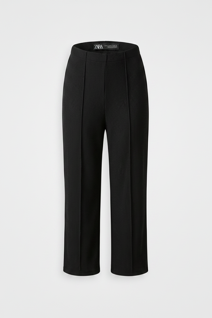 PANTALON ZARA ABERTURAS NEGRO