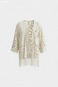 PONCHO INDIAN BLANCO