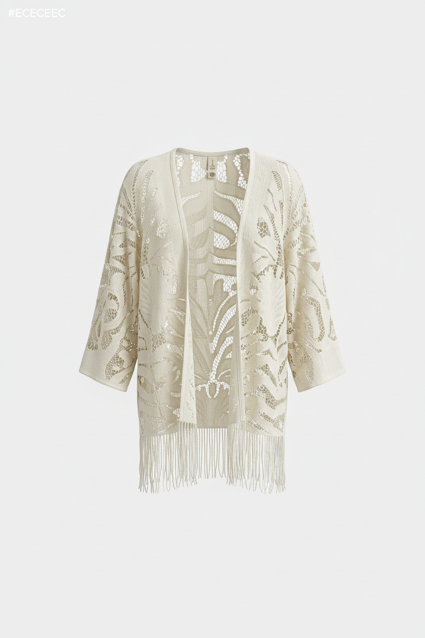 PONCHO INDIAN BLANCO