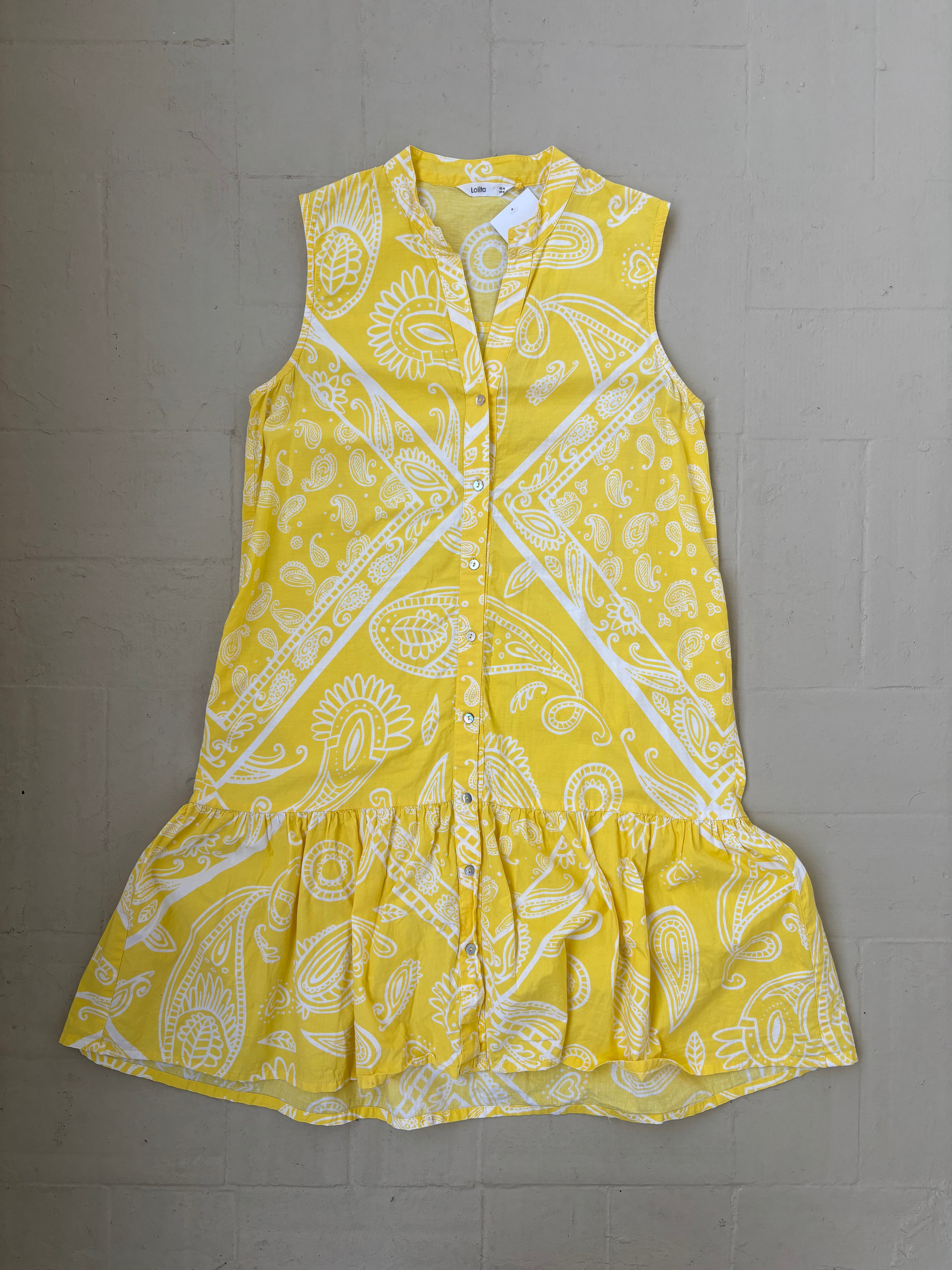VESTIDO ESTAMPADO AMARILLO LOLITA