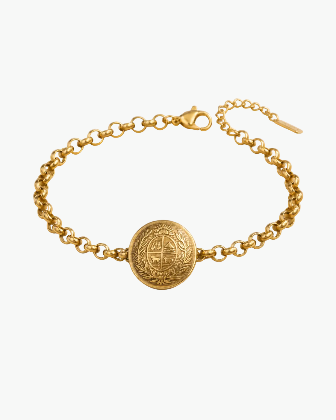 Brazalete Patria ZAÏDA con botón auténtico de uniforme histórico uruguayo de 2 cm