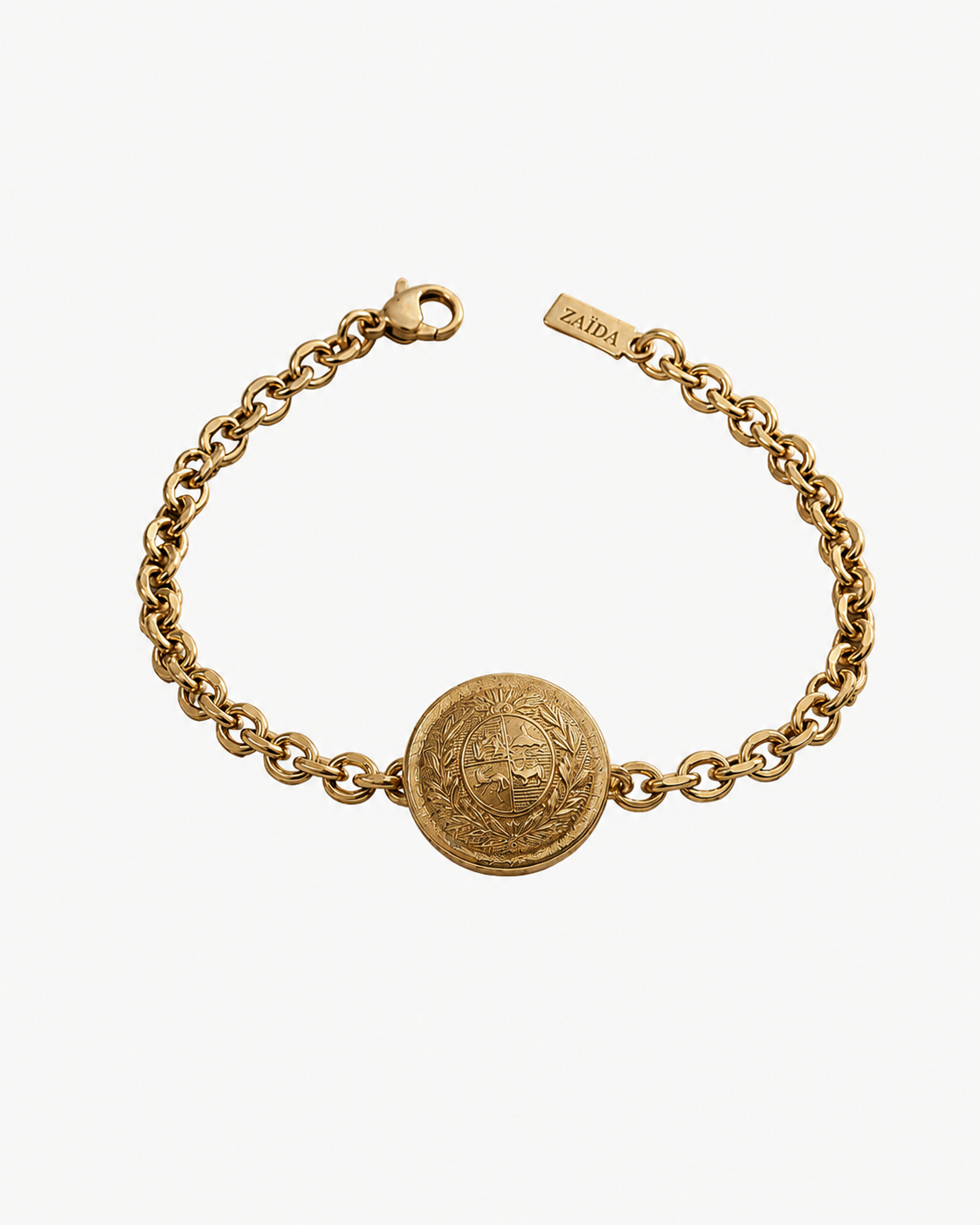 Brazalete Patria ZAÏDA con botón auténtico de uniforme histórico uruguayo de 1 cm